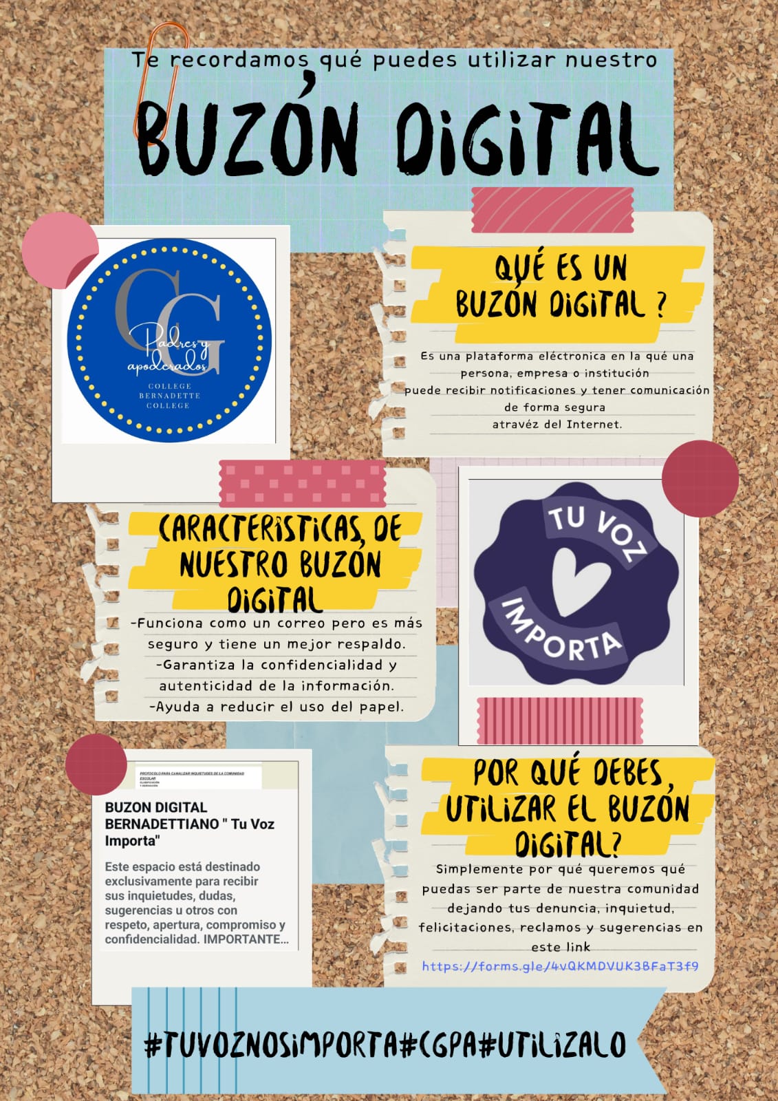 BUZON DIGITAL BERNADETTIANO  "Tu Voz Importa"